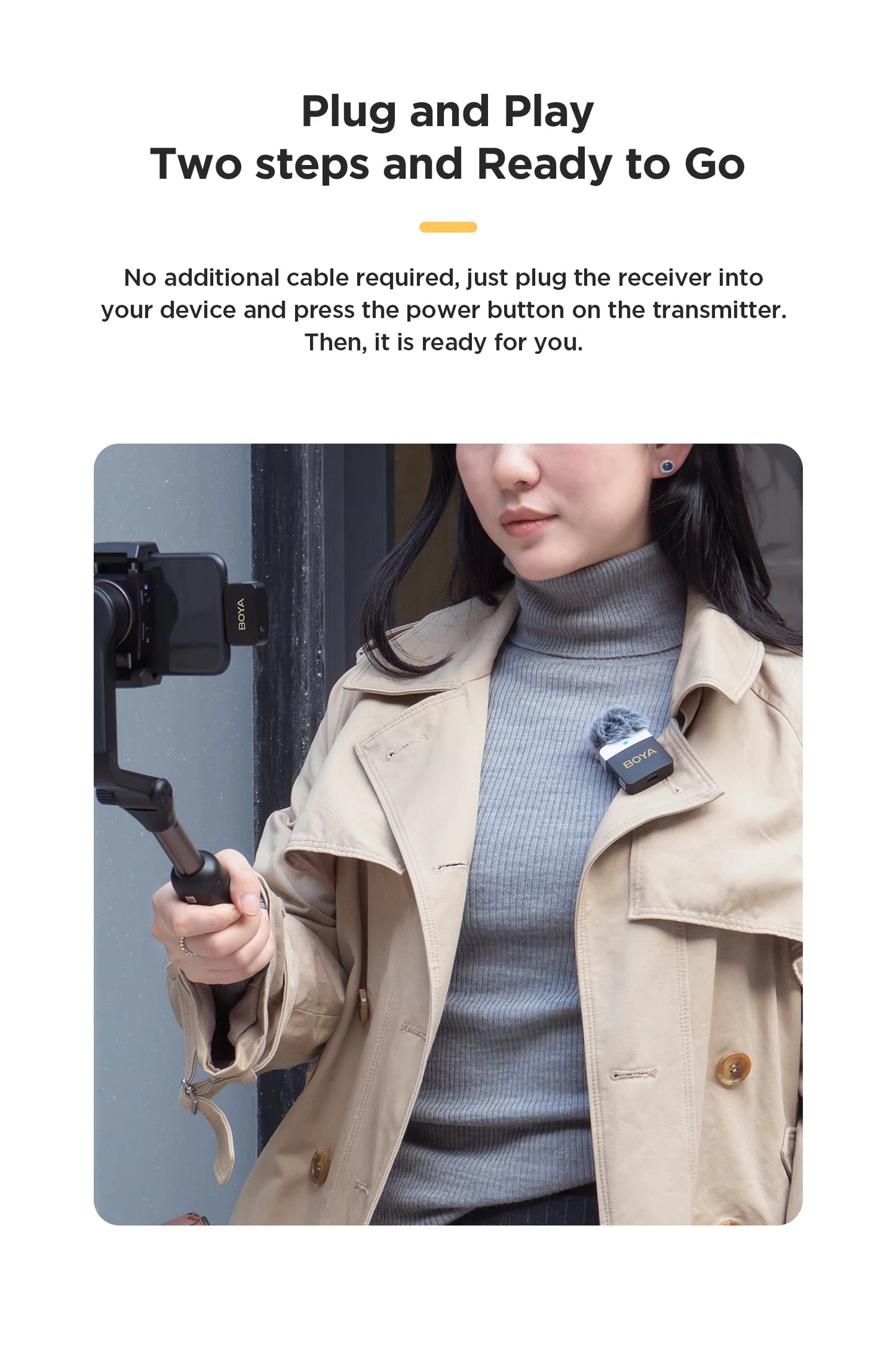 BOYA BY-M1V Wireless Lavalier Microphone