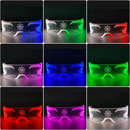 New Acrylic Luminous Glowing Cyberpunk Glasses LED Light