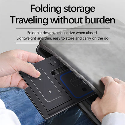 3 in 1 Wireless Charger Stand Pad Foldable Fast Charging