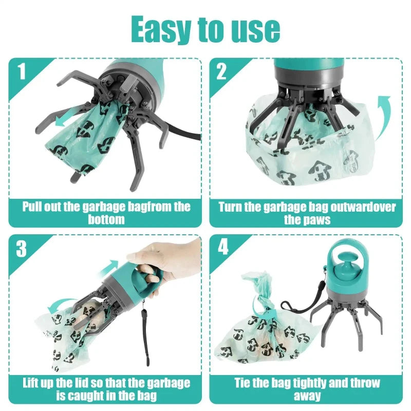 Portable Dog Pooper Scooper Outdoor Pet Waste Pick-up Cleaner