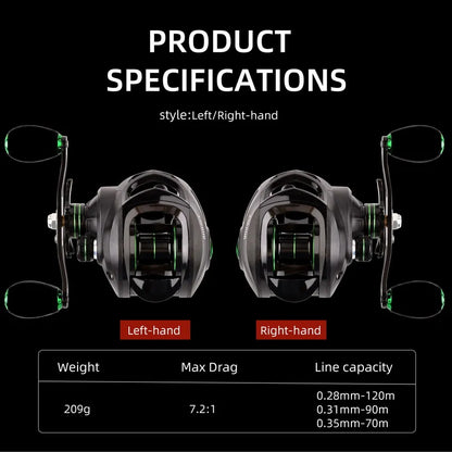 Fishing Baitcasting Reel All Metal Spool Fishing Reels