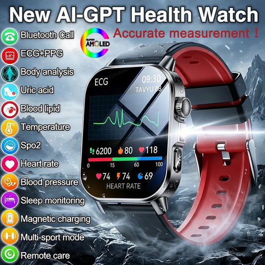 New Accurate Diagnosis Smart Watch ECG Blood BP