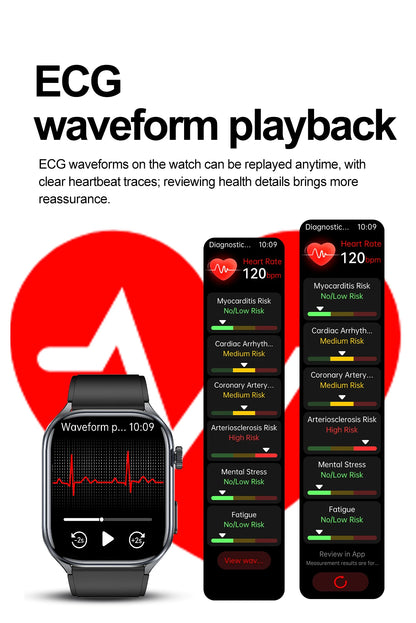 New AI Health Care Accurate detection ECG Smart Watch