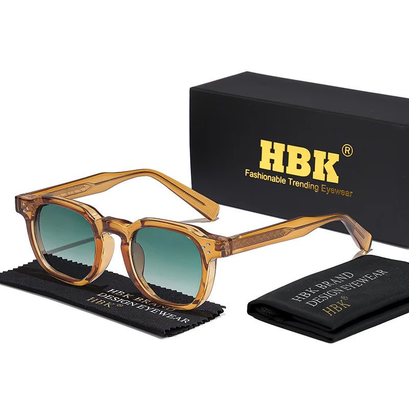 HBK New Square Retro Sunglasses Men Fashion
