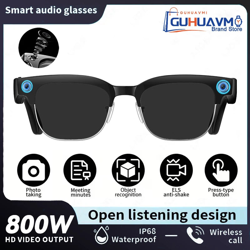 New AI Smart Glasses 120+Language Translation 800W Pixel