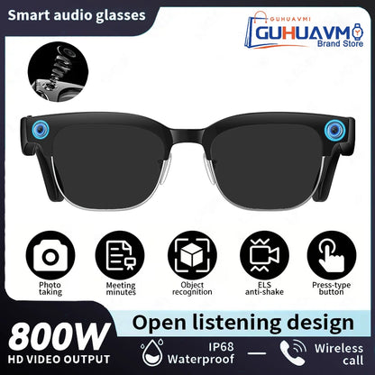 New AI Smart Glasses 120+Language Translation 800W Pixel