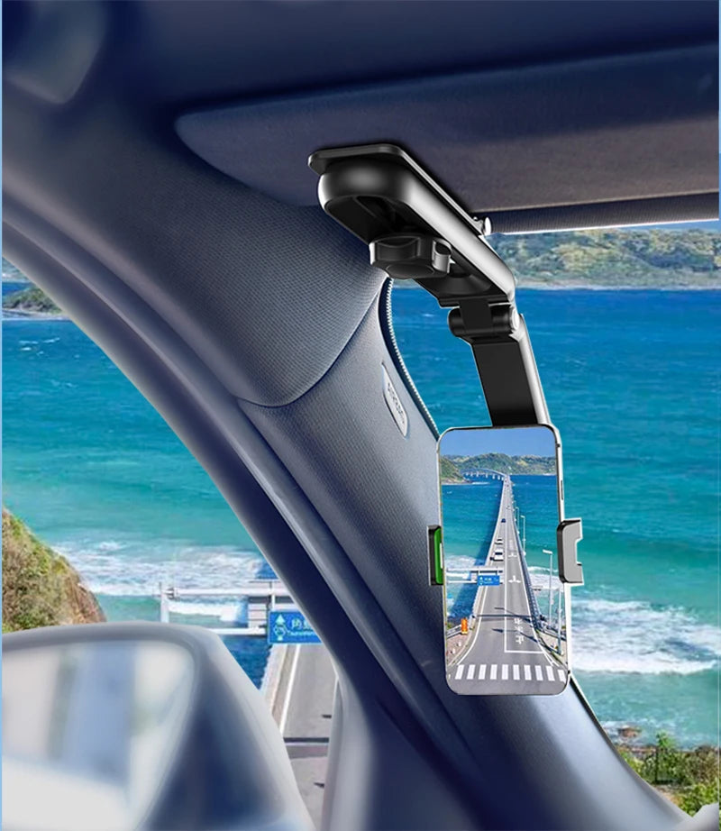 Sun Visor Phone Holder for Car Multifunctional 360° Rotating