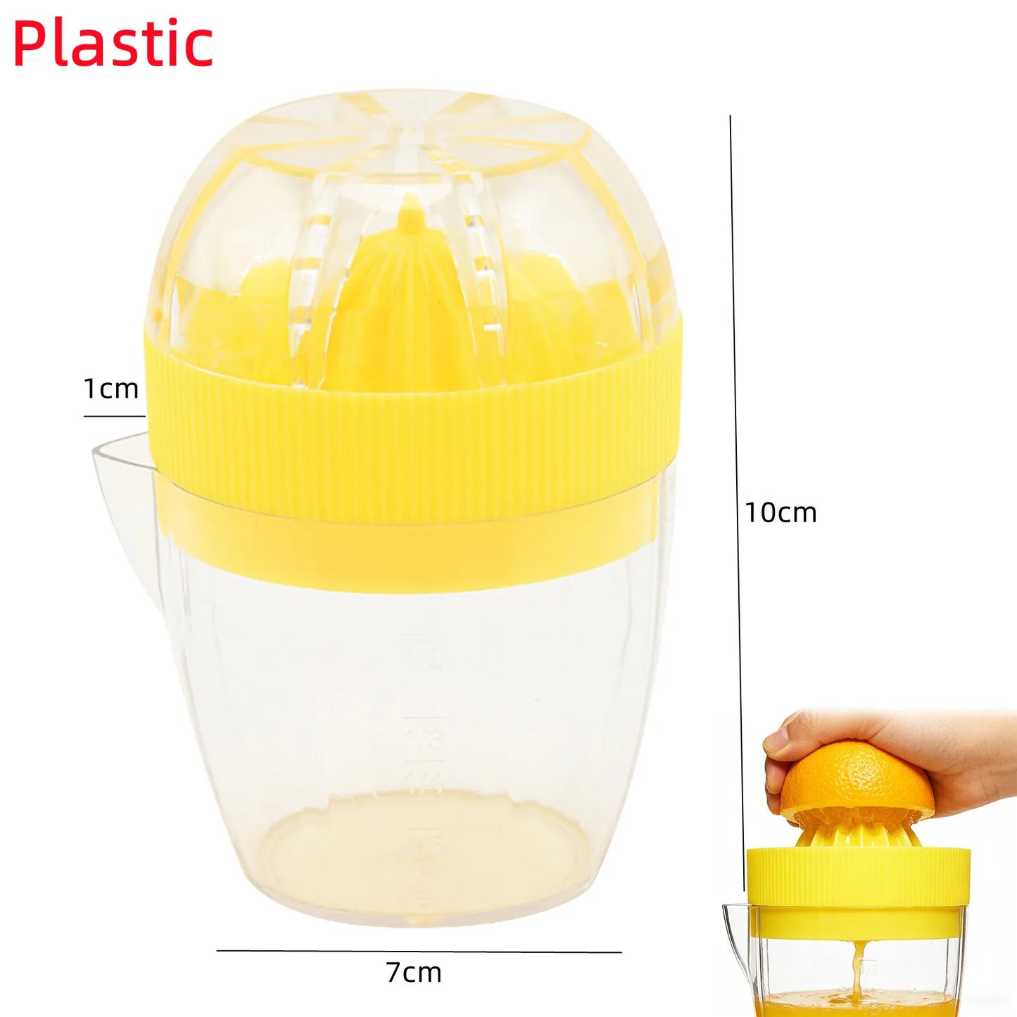 Glass Manual Lemon Juicer Orange Squeezer Juice Extractor