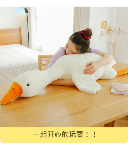 90-190cm Lovely Big White Goose Throw Pillow Plush Toy