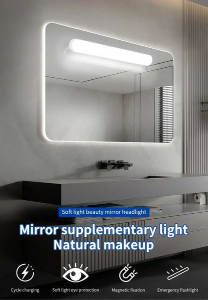 Rechargeable LED Magnetic Mirror Light Dimmable Eye-Protection