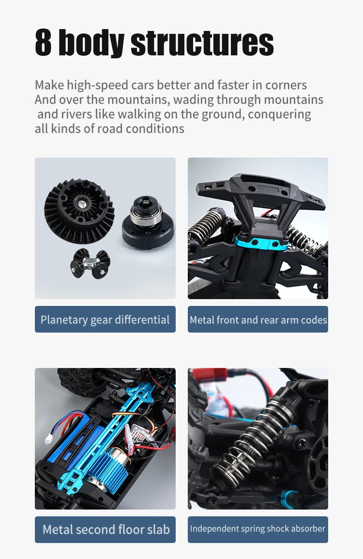 Rc Car Off Road 4x4 High Speed 75KM/H Remote Control