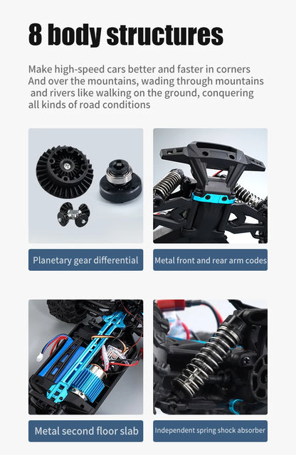 Rc Car Off Road 4x4 High Speed 75KM/H Remote Control