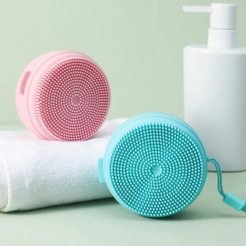 Multiuse Bath Brush Hanging Silicone Body Scrubber
