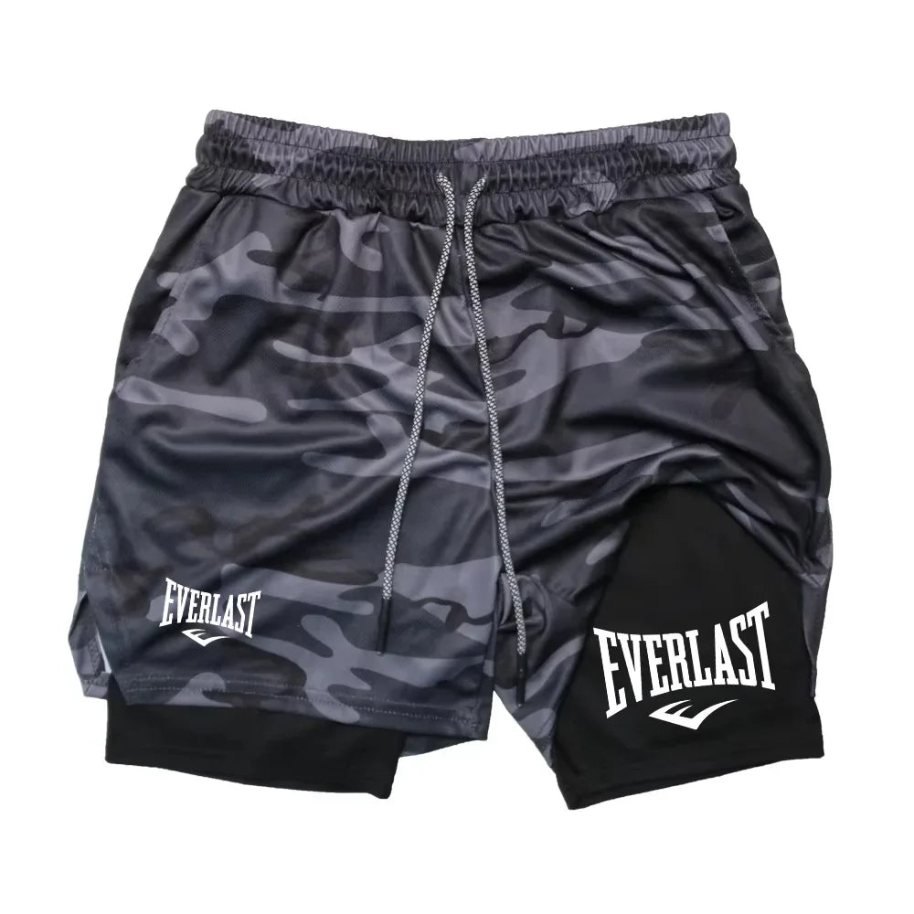 Men Running Shorts 2 in 1 Double-deck Sport Shorts Sportswear