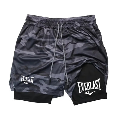 Men Running Shorts 2 in 1 Double-deck Sport Shorts Sportswear