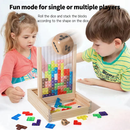 3D Transparent Tetris Puzzle Logic Thinking Brain Development