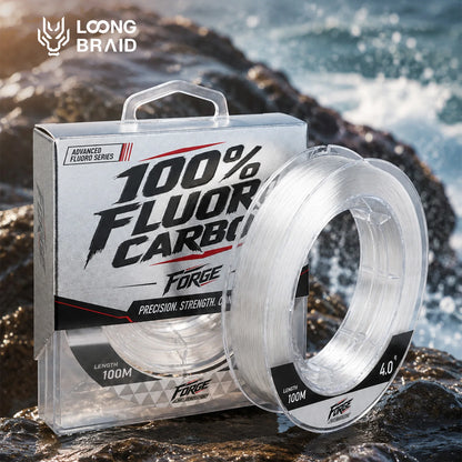 100M 100% Pure Fluorocarbon Fishing Line 12-31LB Zero Water