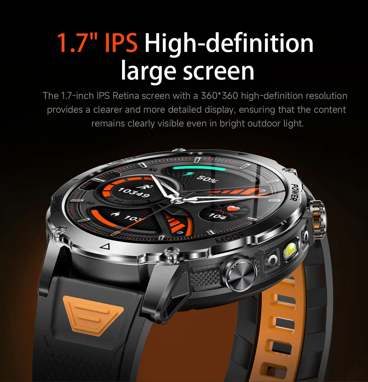 New TANK Ultra 1400mAh Battery Military Smart Watch