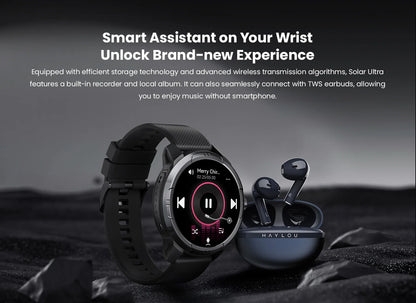 HAYLOU Solar Ultra GPS Smartwatch 1.6” AMOLED Display