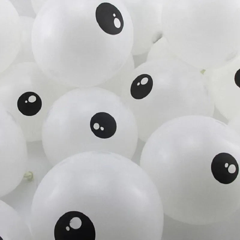 50/30/20/10Pcs 5inch White Eyes Balloons Halloween Balloons