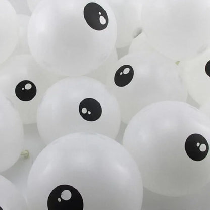 50/30/20/10Pcs 5inch White Eyes Balloons Halloween Balloons