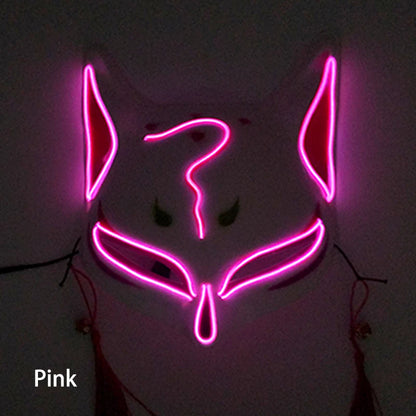 Glowing  Demon Slayer Mask Cosplay Japanese Cartoon