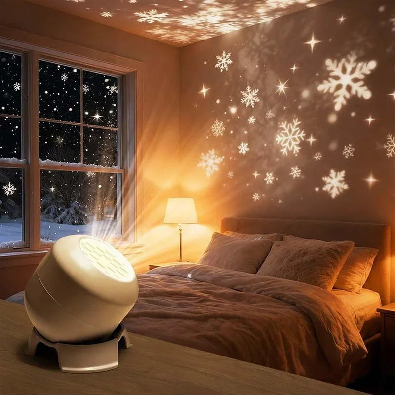 Colorful Fantasy Projection Lamp  Ocean Snowflake Ambiance