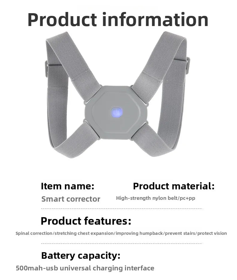 Adjustable Posture Corrector Smart Back Brace Vibration