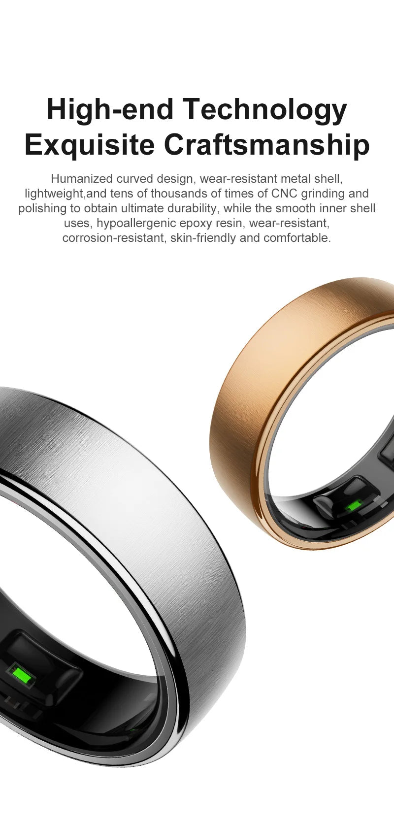 R10 Smart Ring with Charging Dock Men Women Multi-sport Mode