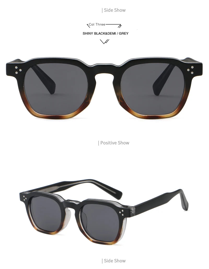 Retro Punk Polarized Lenses Men Sunglasses Square Trends