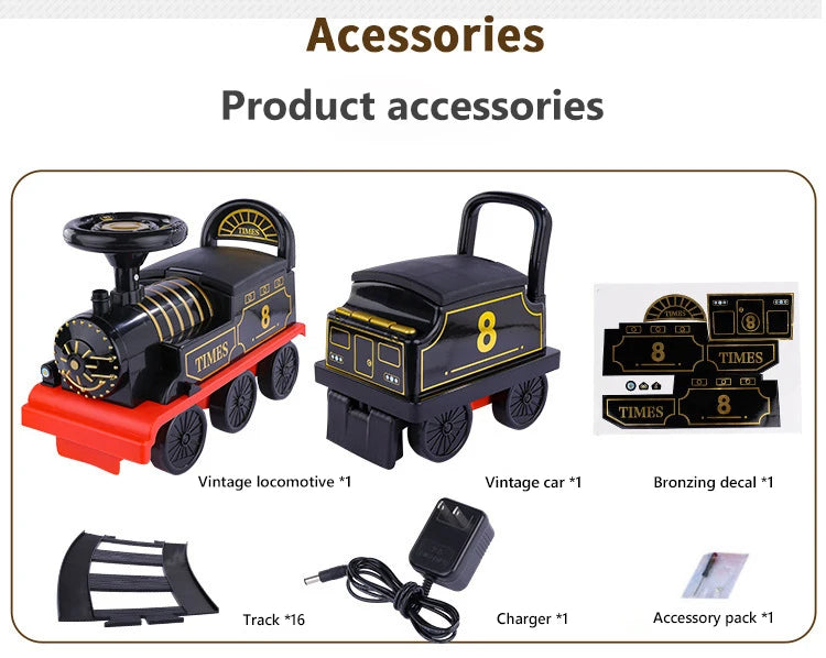 Kids Train Riding Toy Ailway Classical Electric Model
