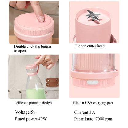 Rechargeable Mixers Fresh Fruit Juicers  Juice Bottle