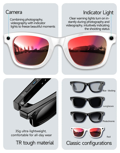 New Upgrade smart glasses With Camera Video Recording AI