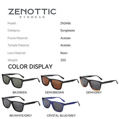 ZENOTTIC Trendy Polarized Sunglasses UV400 Protection