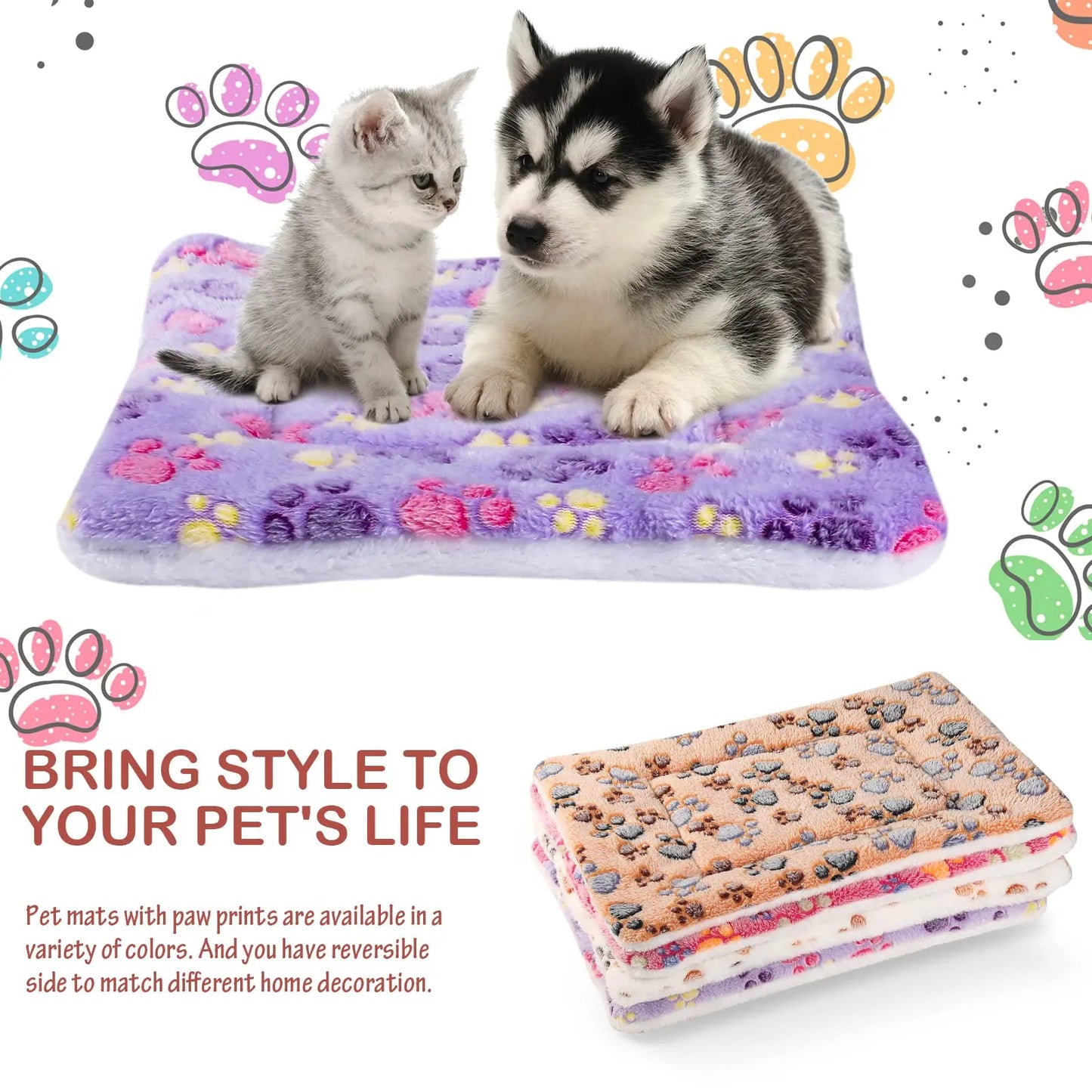 Thicken Flannel Mat Pet Beds Mats Dog Bed Sleeping Mat