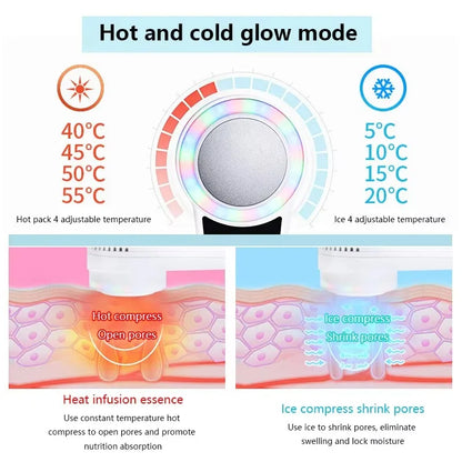 Hot Cold Hammer Cryotherapy Face Care Device Blue Photon