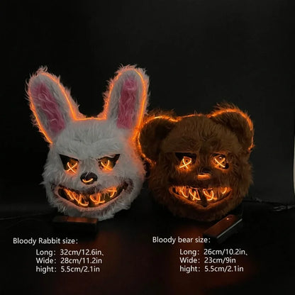 Halloween Cosplay Party Luminous LED Light Face Mask