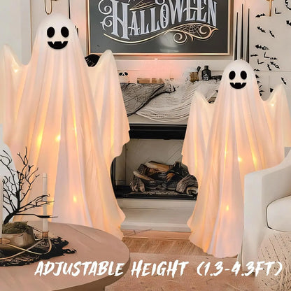 Scary Standing Ghost Glow-in-the-Dark Halloween Decoration