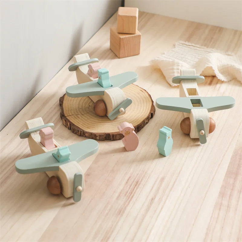 Wooden Birthday Train Toy Simulated Train Toy Model