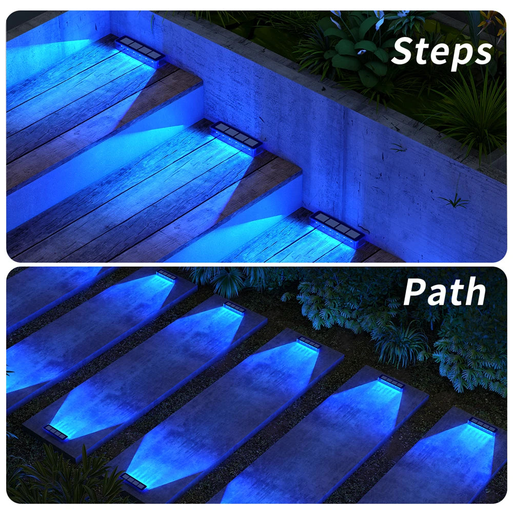Solar LED Step Lamp Stair Lights Outdoor IP68 Waterproof