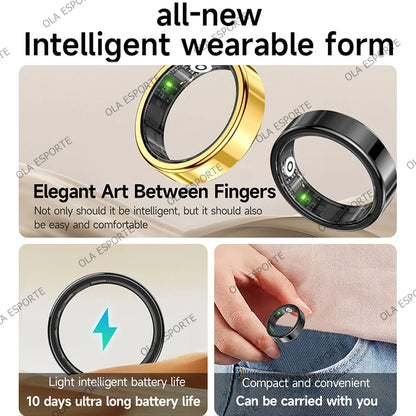 New Smart Ring Heart Rate Blood Pressure Sleep Monitoring