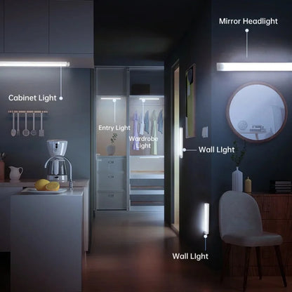 Motion Sensor Wireless LED Night Light USB Rechargeable Long Strip