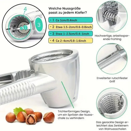 1pc Silvery Metal Multi Functional Walnut Clip Nut Shelling