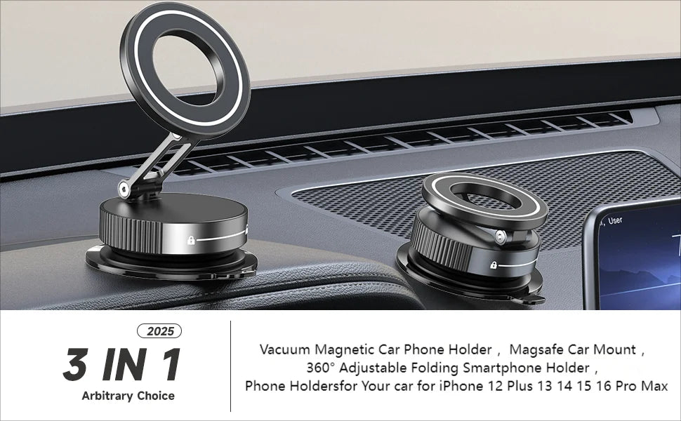 Magnetic Suction Cup Phone Mount for Magsafe 360° Adjustable