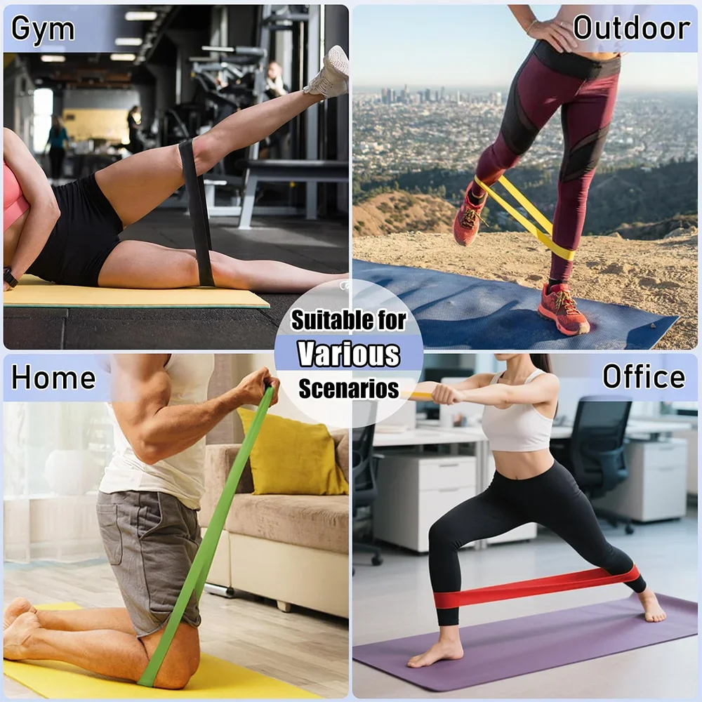 5 Levels Portable Fitness Rubber Resistance Bands
