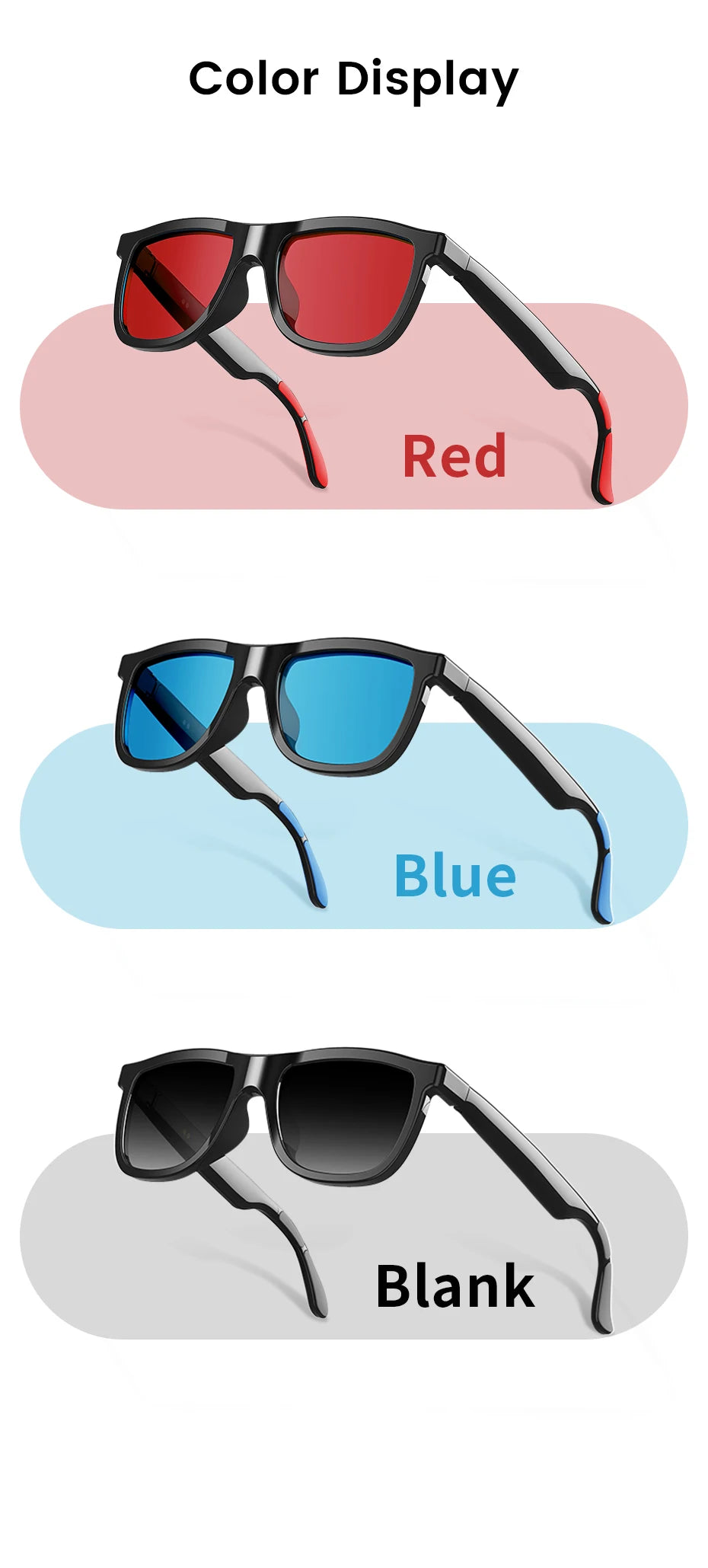 New Smart Audio Glasses Wireless Open Ear Sunglasses
