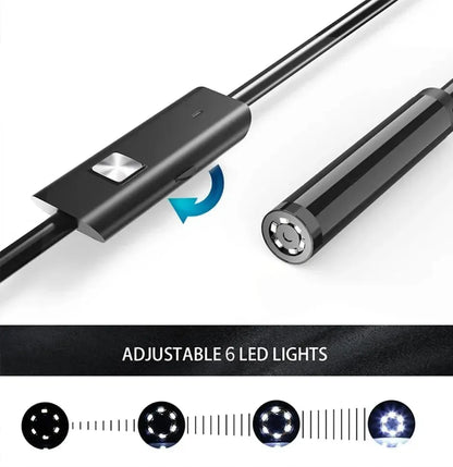 TYPE-C Endoscope Camera IP67 Waterproof 6 LEDs Adjustable