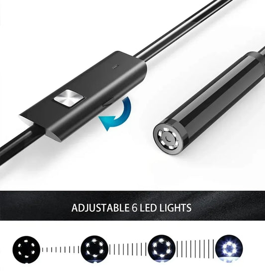 TYPE-C Endoscope Camera IP67 Waterproof 6 LEDs Adjustable