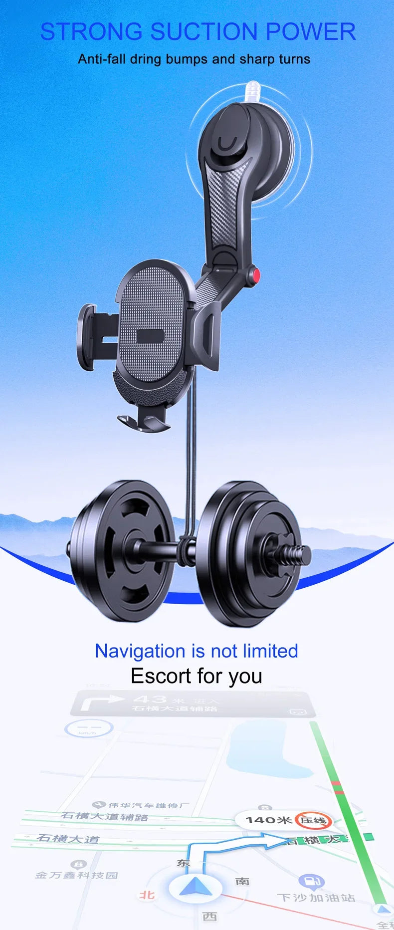 New Universal Sucker Car Phone Holder Windshield Car Dashboard