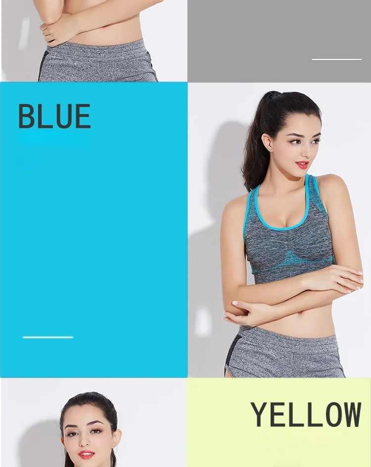 New Sports Bra Women Seamless Gym Jogging Crop Top Yoga Fitness
